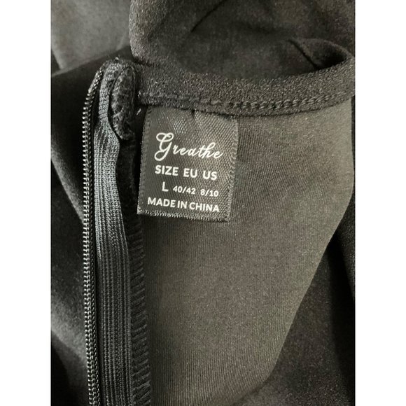 Women's Greathe Black Wrap Top Size: Large - Picture 7 of 12